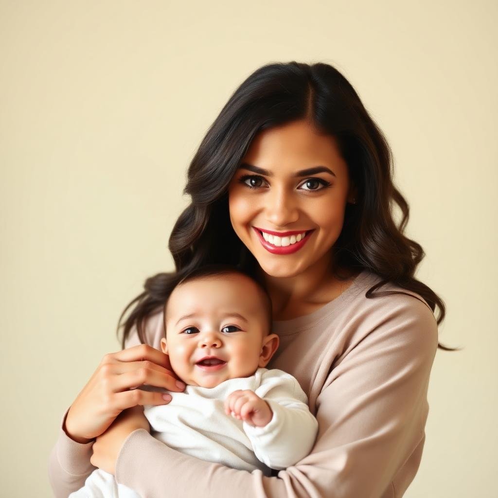 Babá profissional cuidando de um bebê com carinho e atenção